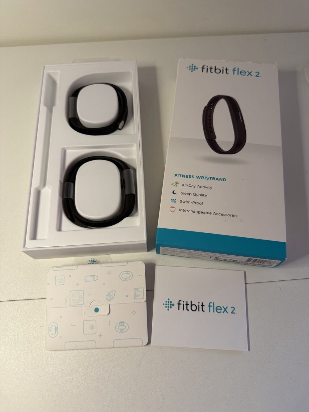 Fitbit Flex2 Activity Black Band 2 Wristbands Small Large ONLY NO TRACKER Parts